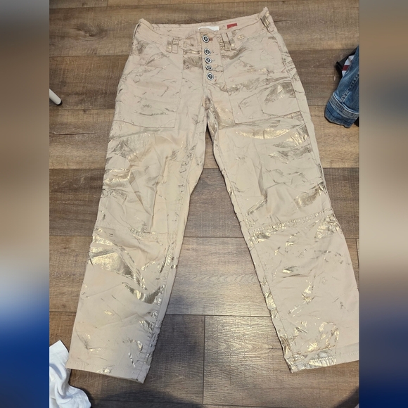 Anthropologie ($198) Pilcro “The Wanderer” Metallic Utility Pants - Picture 3 of 11
